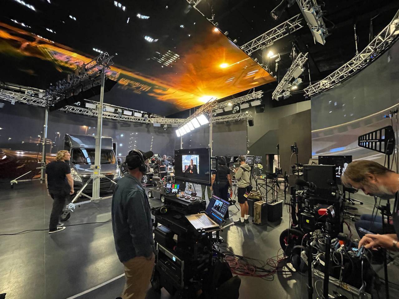 Sound cart on studio set