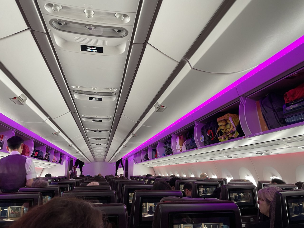 Travelling — airplane cabin